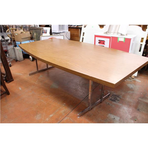 Heavy Wooden Table Top with Metal Frame 95"x47x30" (2" thick wood)
