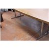 Image 3 : Heavy Wooden Table Top with Metal Frame 95"x47x30" (2" thick wood)