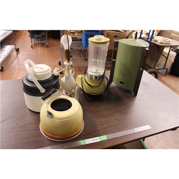 Vintage Coffee Perk Blender Lamp and Kettles