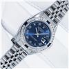 Image 2 : Rolex 26 Ladies Stainless Steel Factory Blue Roman With Service Card and Box