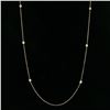 Image 2 : 14K Rose Gold 0.12 ctw 6 Round Bezel Diamond by the Yard 16" Chain Necklace