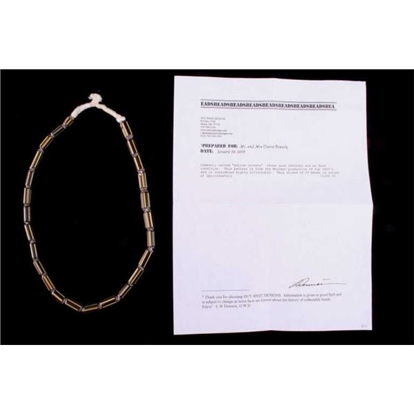  Yellow Jacket  Chevron Necklace C. 1800's