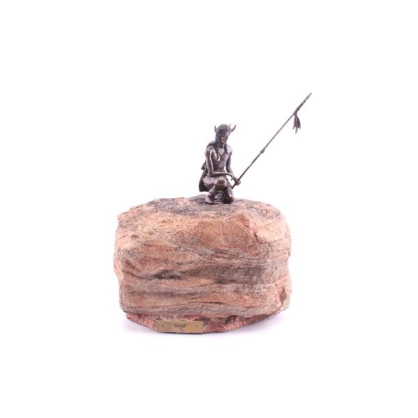 Native American Warrior Bronze  Sentinel 