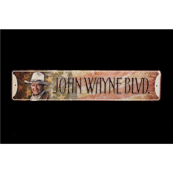20th Century John Wayne BLVD. Metal Collector Sign