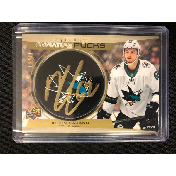 2020-21 UPPER DECK TRILOGY KEVIN LABANC SIGNATURE PUCKS AUTO /25