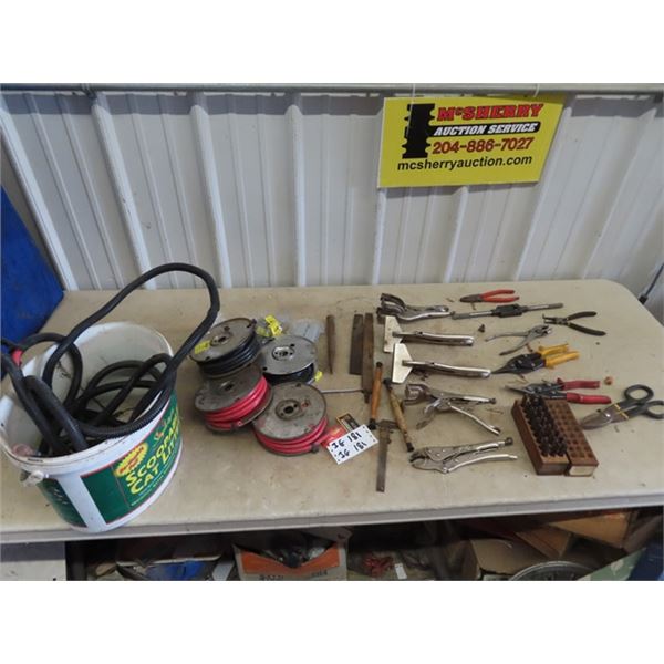 (IG) Welding Vice Grips, Tin Snips, Calipers, Wiring, Letter Punch Set, Plus More!