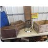 Image 1 : Floor Bin For Hoosier- 2 Fruit Crates, Shutter, & Metal Rack