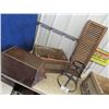 Image 3 : Floor Bin For Hoosier- 2 Fruit Crates, Shutter, & Metal Rack