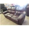 Image 1 : Leather Power Recliner Couch