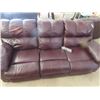 Image 3 : Leather Power Recliner Couch