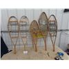 Image 1 : Set of Snowshoes in Metal ?? Display Rack (I Believe) & 3 Odd Snowshoes