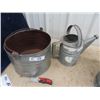 Image 2 : 2 Minnow Buckets - Oil Pail & Fall City Watering Can, Galvanized Pail