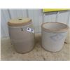 Image 1 : 2 Gal Butterchurn & 2 Gal Pittsburgh Pottery Crock