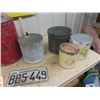 Image 2 : 2 Gas Cans - Kerosene Can, Galv Pail, & License Plates