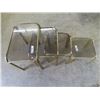 Image 2 : Brass & Glass Nesting Tables - 4 Pcs