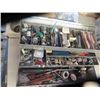 Image 2 : Metal Tool Box Full of Odds & Ends Tools, Diagnostic Tester, Water Level Indicator, Automotive,  Boo