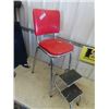 Image 2 : Chrome Legged High Chair/ Stepper