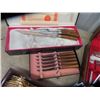 Image 4 : Carving Set, Case of Flatware & Gold Flatware