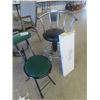 Image 2 : 2 Waiting Room Chiars, Bar Stool , Folding Stool, New In Box Shoe Rack, Prayer Chair