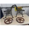 Image 1 : Cast Bench Ends & 2 Steel Wheels