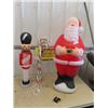 Image 1 : Light Up Xmas Santa, 3 Candy Canes &  Nut Cracker