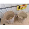 Image 2 : (LP) 2 Medalta Crocks 1) 8 Gal w Crack & 1) 6 Gal - Both w Handles