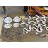 Image 3 : (SL)Disassembled  Italian Porc Chandalier & Wall Mount Light Fixtures
