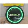 Image 2 : Arctic Cat Neon Clock 16" RD, Arctic Cat Metal Sign 5" x 24"