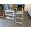 Image 1 : Alum 4' Step Ladder, Alum Saw Horse / Stepper