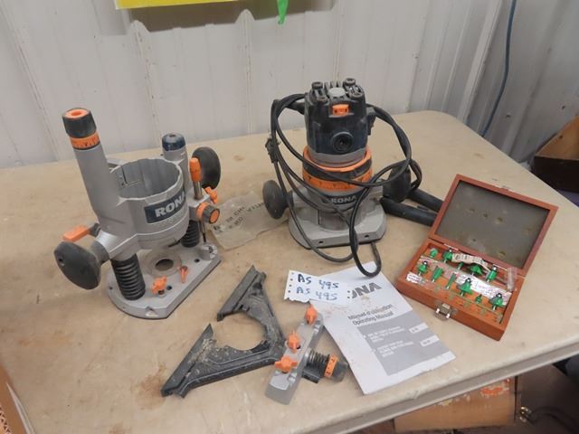 RONA Router w Guide & Sets of Bits - McSherry Auction Service Ltd.
