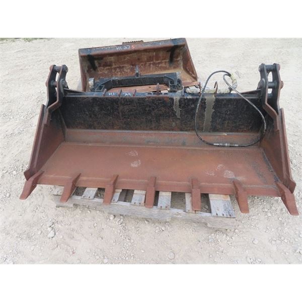 4 In 1 Skid Steer Buicket w Digging Teeth 6' Wide