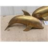 Image 2 : 2 Brass Dolphins - Biggest One is 12" H x 23" L