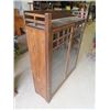 Image 2 : Oak 2 D China Cabinet/ or Bookcase Mission Style 52" H 45"W 13"D