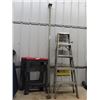 Image 1 : 2 Poly Saw Horses, Step Ladder, Trailer Load Jack