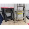 Image 2 : 2 Poly Saw Horses, Step Ladder, Trailer Load Jack