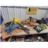 Image 1 : Mitre Saw, 2 Sets Hole Saws, Carpenters Pouches, Knee Pads Plus More