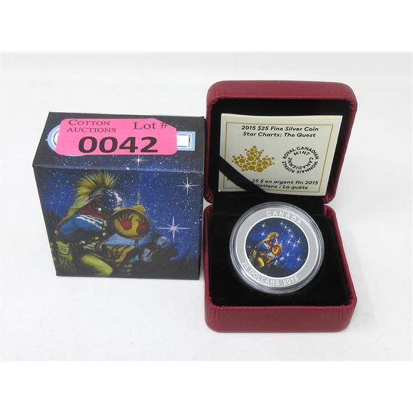 2015 Canada .9999 Silver $25 Colourized Coin