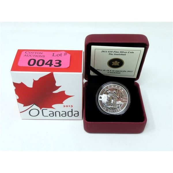 2013 Canada .9999 Silver "The Inukshuk" $10 Coin