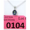 Image 1 : Sterling Silver Mystic Topaz & Diamond Pendant