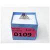Image 2 : Sterling Silver Amethyst & Diamond Ring