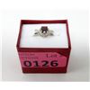 Image 2 : Sterling Silver Garnet & Diamond Ring