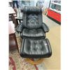 Image 1 : Swivel Recliner & Matching Footstool