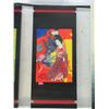 Image 1 : Large Wood Framed Glazed Ceramic Asian Tile