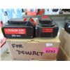 Image 1 : Box of Two 20V Li-ion Tool Batteries - for DeWalt
