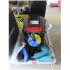 Image 1 : Tote of Drills, Heater and Other Tools
