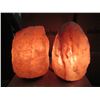 Image 1 : 2 New Medium Himalayan Salt Lamp- with Bulb & Cord