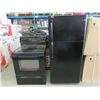 Image 1 : Black Frigidaire Refrigerator & Smooth Top Range