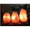 Image 1 : 3 New 8" Himalayan Salt Lamps - With Bulbs & Cords