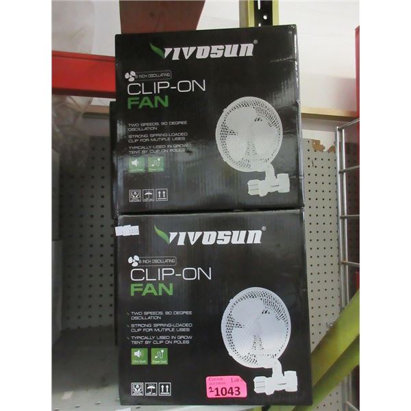 2 Vivosun 6" Oscillating Clip-On Fans
