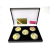 Image 1 : Set of Five 24 KT Gold Plated Pokemon Rounds
